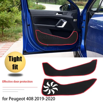 Protecție Saltea de Ușă în Interiorul Garda Accesorii de Protecție Covor Portiera Anti Kick Pad Autocolant pentru Peugeot 408 2019-2020