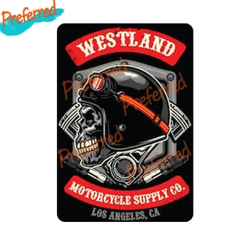Craniu de cal de Curse de Epocă Westland Los Angeles Ca MOTO Decal de Curse Motocross Laptop Casca Portbagaj Perete de Vinil Autocolant Auto Mor de Tăiere