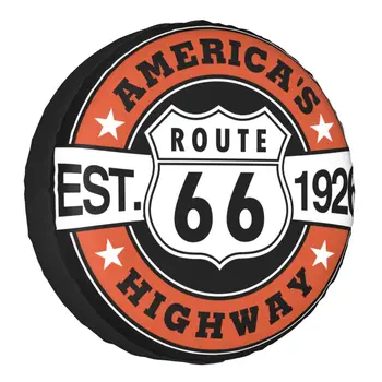 Route 66 Capac Anvelope tracțiune integrală 4WD 4x4 RV America Autostrada Motociclist Roată de Rezervă Protector pentru Jeep Toyota Mitsubishi Inch