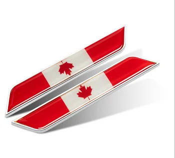 3D Argint Canada Canadian Flag Auto Emblema, Insigna Motocicleta Decalcomanii Carenaj Decalcomanii Autocolante Accesorii Auto