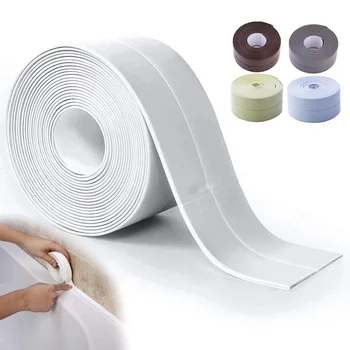 3.2 M Călăfătui Bandă Magic Tape Bandă Adezivă Baie Adeziv Rezistent La Apa Banda De Toaletă Bucătărie Ori Autocolant De Perete De Etanșare Rezistent La Umiditate
