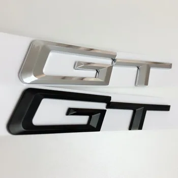 3D ABS Cromat Litere Negre Portbagaj Insigna Logo-ul GT Emblema Pentru BMW Seria 3 X1 X3 X5 X6 E90 E36 F30 F34 F07 E83 Accesorii Auto