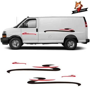 2 Părți Grafice de Vinil Autocolante, Decalcomanii Motorhome Dungi Camper Van pentru Ford Toyota Chevrolet Isuzu Citroen Berlingo