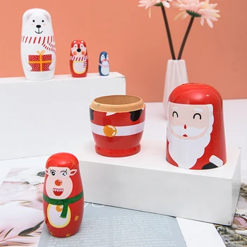 5-strat de Moș Crăciun rusă Meserii Jucării de Desene animate Animale limba rusă Decor Acasă Copilul de Predare opera de Arta Ornamente pentru Biroul de Acasă Desktop