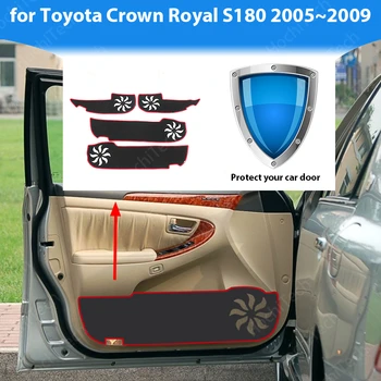 Marginea laterală se acoperă decal Uși de Interior de Protecție Garda Covor pentru Toyota Crown Royal S180 2005~2009 Portiera Anti Kick Pad Autocolant