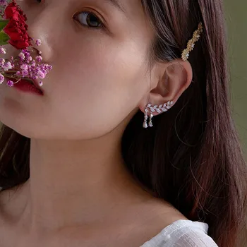 1pair coreea Style Drăguț Flori Frunze Clip Cercei Pentru Femei 2020 Noua Moda Stele Cercei Femei en-Gros de Bijuterii