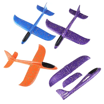 1 buc 48cm Spuma de Mână Arunca Avionul în aer liber Lansa Planor, Avion de Jucărie pentru Copii Cadouri pentru Copii în aer liber Avioane de Jucărie de Culoare Aleatorii