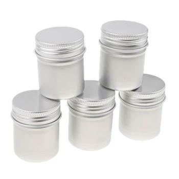 5pcs Cosmetice Borcan Gol Oală Cream Lip Balsam de Sticla Cutie de Containere de Staniu Caz 50g