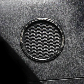 Fibra de Carbon Portiera Vorbitor Inel de Sunet Decoratiuni Audio Difuzor Tapiterie Auto, Accesorii pentru Masina Ford Mustang Styling