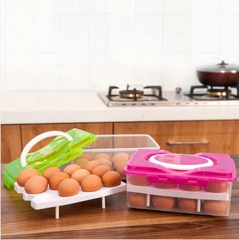 Durabil dublu-strat multifunctional proaspete-păstrarea cutie 24 grila de carton de ouă Alimentare recipient cutie de depozitare CY50509
