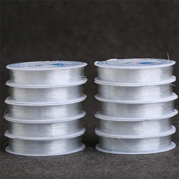 10roll 0.4/0.5/0.6/0.7/0.8/1mm Transparent Coarda Elastica Rotunde de Cristal Linie Cordon de Cauciuc Pentru a Face Bijuterii din Mărgele Brățară