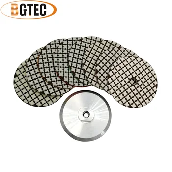 BGTEC 8pcs 100 mm Granulatie 50-piele de bivol Uscat Diamante de Lustruire Pad 4