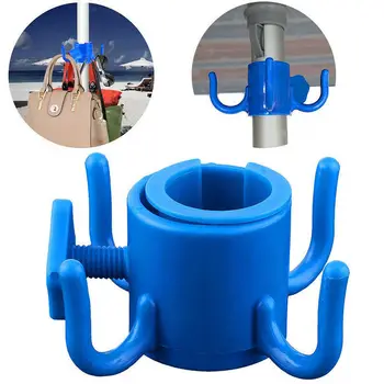 Plastic 4-prongs Umbrelă de Plajă Agățat Cârlig Pentru Prosop Camera ochelari de Soare Genti Accesorii Piscina în aer liber