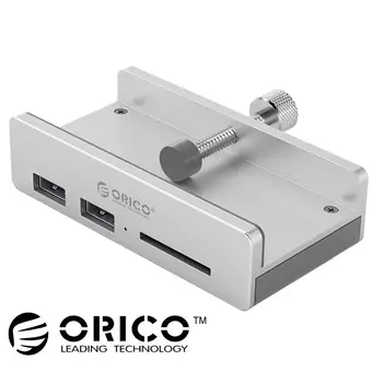 ORICO MH2AC-U3, USB 3.0 HUB Aliaj de Aluminiu-Clip Tip 3 Porturi de Mare Viteză Splitter Stație de Andocare pentru Desktop Laptop cu Cititor de Card