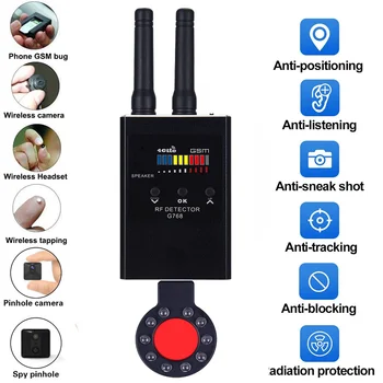 Profesia de Semnal RF Detector Anti-Spy Atingerea Anti Detector cu urechea Orificiu Audio Bug GSM Dispozitiv Finder Anti Spy G768