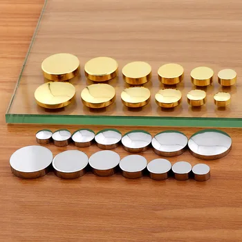 50Pcs Rotunde Plate, Curbate Suprafață Oglindă Capac de Unghii Șuruburi de Fixare Fixare Acoperă Rama Bord Decor Mobilier din Sticla Hardware