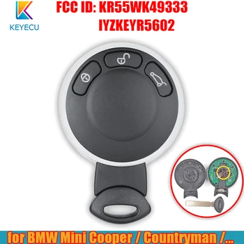 KEYECU CAS Sistem Inteligent de la Distanță Cheie Telecomanda 3 Butoane Cip ID46 315LP/315MHZ/433MHZ/868MHZ pentru BMW Mini Cooper 2007-2014, IYZKEYR5602