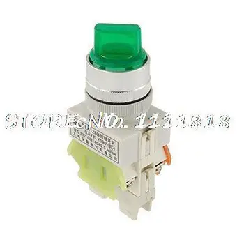 AC 220V Lumina Verde 2 Poziția Rotativ Selectați Comutatorul de Blocare 1 1 NC
