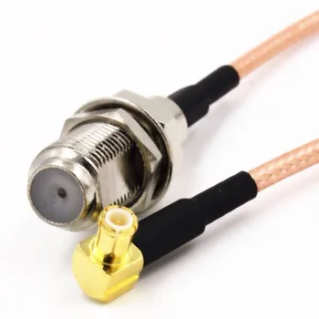 F Femela Jack Să MCX Masculin Conector RG316 Cablu Coaxial RF Adaptor 15cm Linie Extinsă