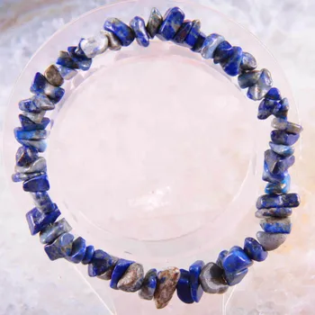 Moda Bijuterii Cadou Brățară Pentru Femei Naturala lapis lazuli Albastru Stone Chip Margele Cordon Brățară Stretch 8