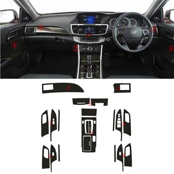 Auto-Styling 3D Fibra de Carbon Auto Interior Consola centrala Culoare Schimbare de Turnare Decalcomanii Autocolant Pentru RHD Honda Accord 9
