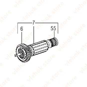AC220-240V Rotor Rotor pentru METBAO WE14-150Quick WE14-125Plus WEP14-125QuickRrotect WE14-125VS 310009170