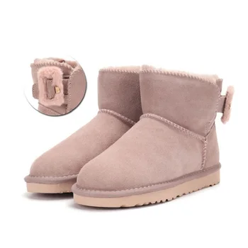 Noua Moda Scăzut Cizme de Iarna cu toc Low Catarama Blana Spuma de Cauciuc Unic Cald Cizme pentru Femei Domnișoară Pantofi pentru Femei