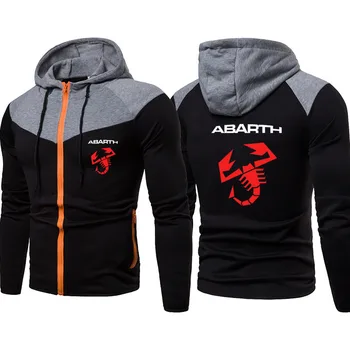 2022 Moda Primavara Toamna casual Barbati Jacheta de Baseball Abarth logo-ul de imprimare Subțire de Bumbac cu glugă Bărbați jachete tendință de Despicare Barbati topuri