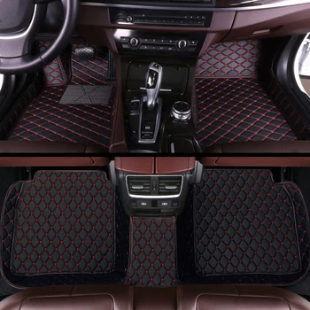 Auto Covorase Covor Pentru Nissan Cele Mai Multe Model Personalizat Interior Piele Covoare Pad Accesorii Black Red