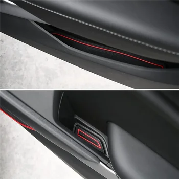 Poarta Slot Non-Alunecare Suport pentru pahare Pad Ușa Groove Rogojini pentru Chevrolet Camaro Accesorii 2017-2020, Decoratiuni Interioare, Rosu