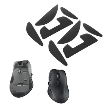 P9YE 2 Seturi de Picioare Mouse-ul Tampoane Mouse-ul Aluneca Patine pentru G700 G700S Mouse-ul Autocolant Margini Curbate Negru