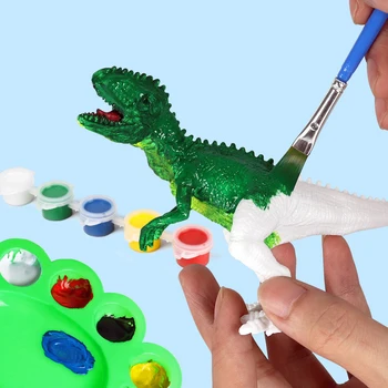 Jurassic Dinozaur DIY Culoare Pictura Copii de Mână-Pictat de Colorat Jungla 3D Model Animal Alb Embrion T-Rex Desen pentru Copii Jucarii