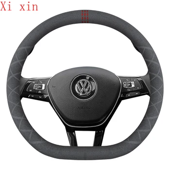Piele de căprioară capac volan pentru Volkswagen Lavida Sagitar Bora Passat lamando MAGOTAN Tiguan auto accesorii de interior