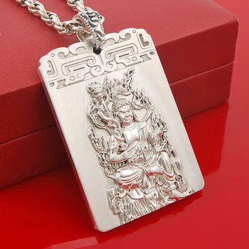 HX Solid Nemișcat Ming Regele Nemișcat Respect Bodhisattva Zodiac Pui Patronus Benming Amuleta Pandantiv Cadou de Ziua Pandantive