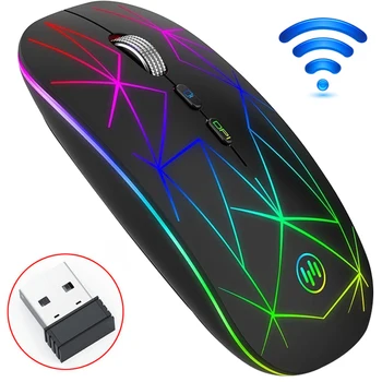 Mouse-ul fără fir RGB Mouse de Gaming Wireless Mouse de Calculator Silent USB Mause Ergonomic Soareci Reîncărcabilă Pentru Laptop PC Gamer