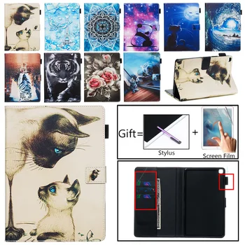 Flip case Pentru Samsung Galaxy Tab a 8.0 2019 SM-T290 SM-T295 T295 T297 Acoperi Funda Tableta de Desene animate Pisica din Piele PU Stand Coque