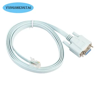 USB Consola Cablu RJ45 Cat5 Ethernet, Rs232 DB9 COM Port Serial de sex Feminin Rollover Routere Adaptor de Rețea Cablu Albastru