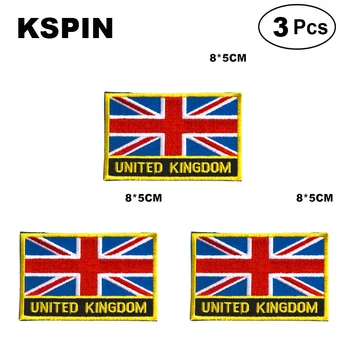 Marea Britanie Formă Dreptunghiulară Flag patch-uri brodate flag patch-uri drapelul național patch-uri pentru haine DIY Decorare