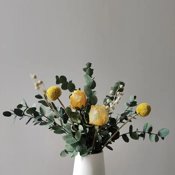 INS a Crescut de Flori Uscate Sticla Ornament Camera de zi Flori Pachet Set Nordic Veșnică Eucalipt Acasă Aranjament de Flori Decor