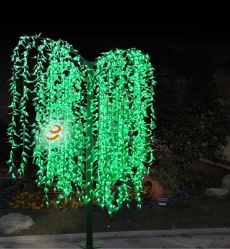 Led Artificiali de Salcie Plângătoare Copac Lumina Utilizarea în aer liber 3m/9.8 ft Înălțime 2304pcs Led-uri Impermeabil Crăciun Decorare Copac rezistent la apa
