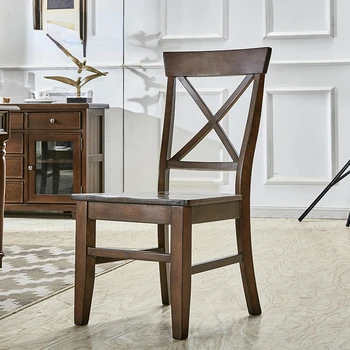 American lemn masiv, scaun de luat masa de agrement studiu scaun de birou de sănătate și de protecție a mediului retro scaun din lemn masiv de cires