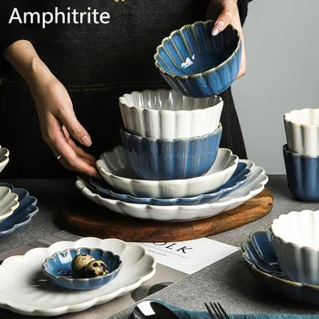 Creativitatea Clasică Spate Vas Ceramic Creative Set Condimente Mare Castron Sosul De Cutii De Pranz Ustensile De Bucătărie