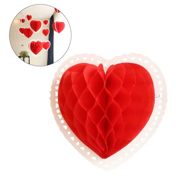 3D Inima Felinar Agățat Ornamente Decor pentru Valentine ' s Zi, Nunta, Petrecere de Aniversare 24cm