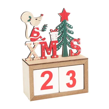 Numărătoarea inversă de crăciun Advent Calendar Blocuri cu Număr de Pătrate Blocuri pentru Copii Adult Acasă Decoratiuni de Masă