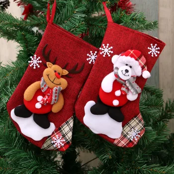 2022 Anul Nou Crăciun Sac Cadou de Crăciun Candy Bag Noel Decoratiuni de Craciun pentru Casa Navidad Ciorap Pomul de Crăciun Decor