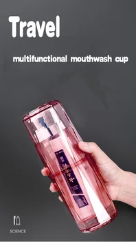 De călătorie portabil dentare cutie de depozitare se spală cupa periuta de dinti set de stocare multi-funcția de sticla de mare capacitate cana de apa de gura