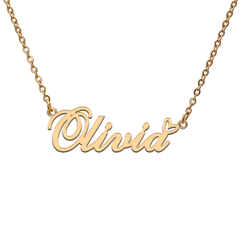 Personalizate personalizate Numele Coliere pentru Olivia Mai buni Prieteni Ziua de Crăciun Mama de Zile de Bijuterii Cadouri