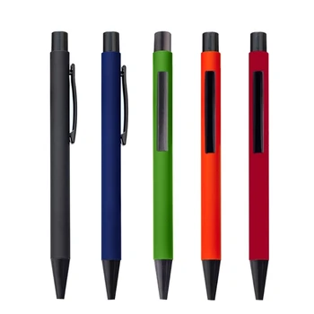 10x Pix Retractabil Birou Pen 1.0 mm, Negru/Albastru Mediu Punct de Lucru Pen