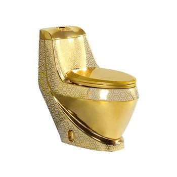 En-gros de Aur Placat cu obiecte Sanitare Wc Wc Wc Curea 250mm-O singură Bucată de Ceramică de Culoare de Aur de Toaletă