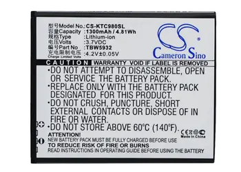 CS 1300mAh / 4.81 Wh baterie pentru K-Touch C980, C980T, C988t, T789 TBW5932